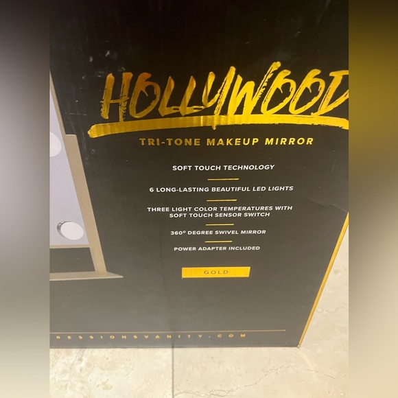 IMPRESSIONS VANITY Hollywood Tri-Tone Makeup Mirror Swivel Soft Touch Bronze - Picture 5 of 16